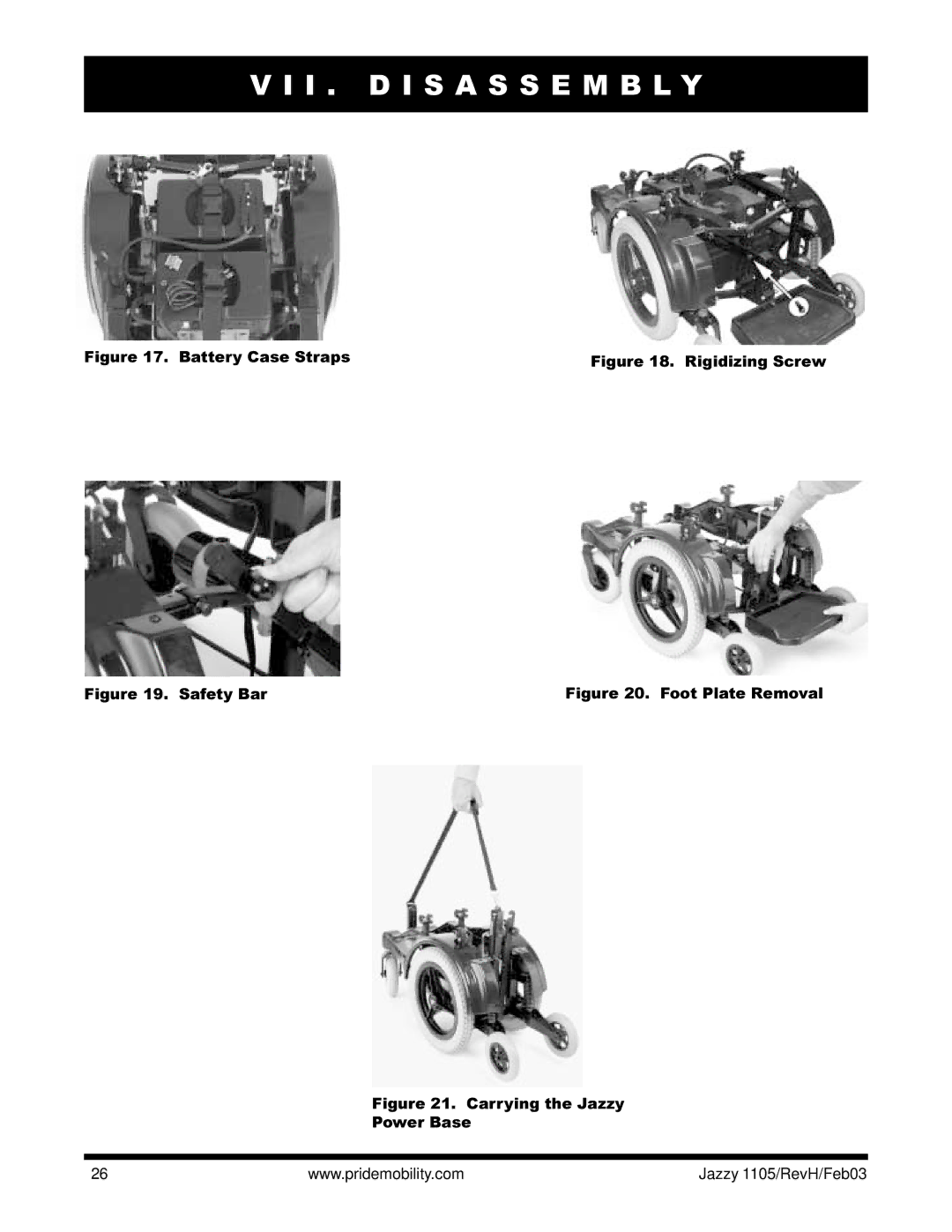 Pride Mobility Jazzy 1105 owner manual Battery Case Straps 