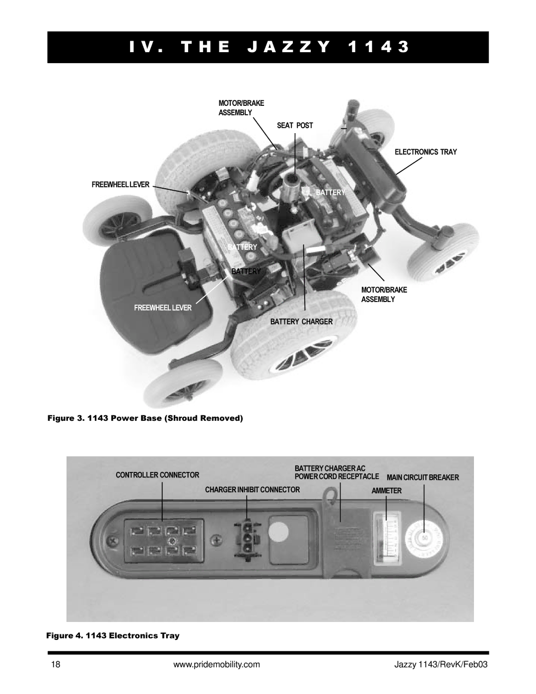 Pride Mobility Jazzy 1143 owner manual Battery 