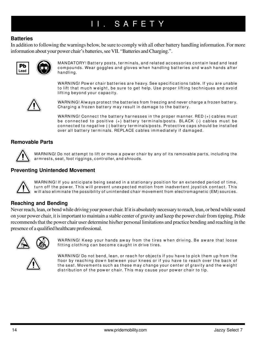 Pride Mobility Jazzy Select 7 manual Batteries 
