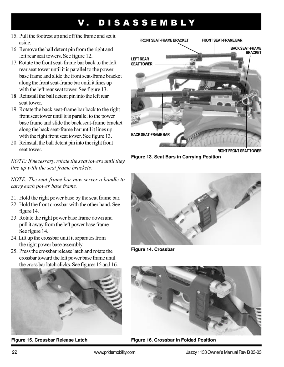 Pride Mobility Jazzy1133 owner manual Pull the footrest up and off the frame and set it aside 