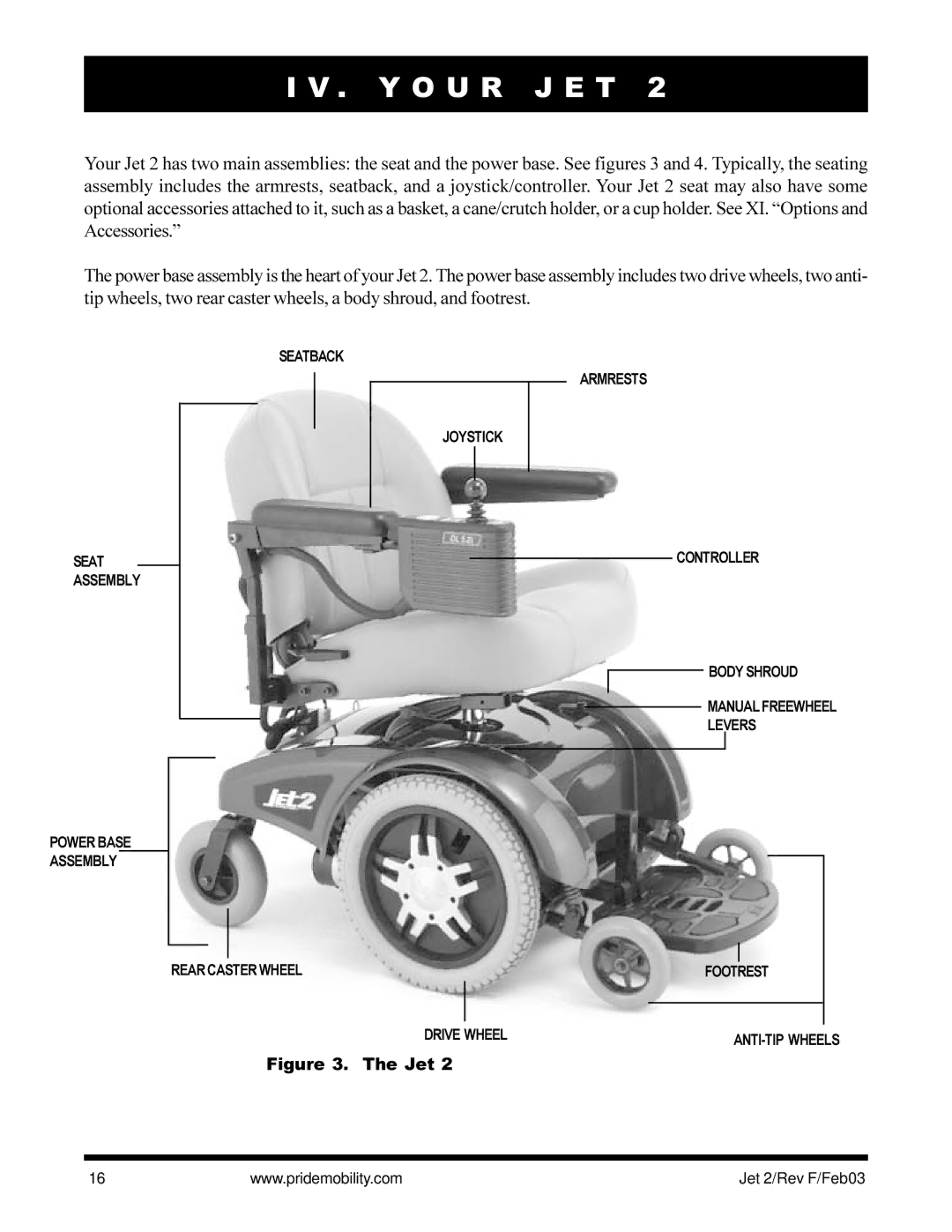 Pride Mobility JET2 owner manual Y O U R J E T, Jet 