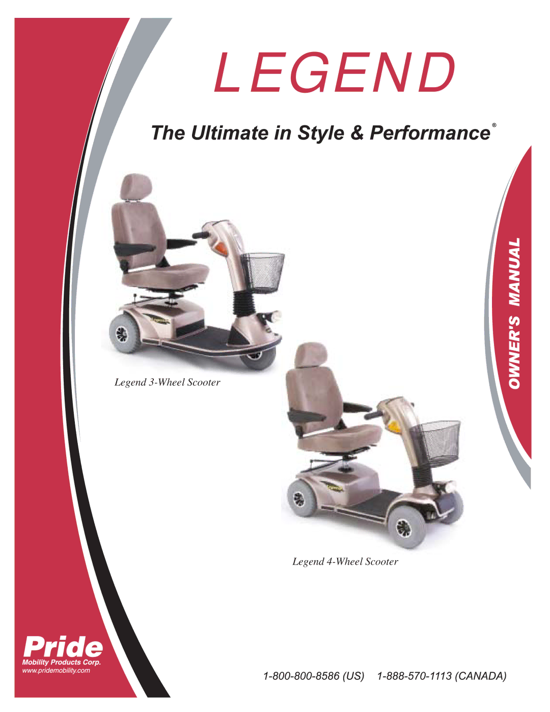 Pride Mobility Legend 4, Legend 3 manual 