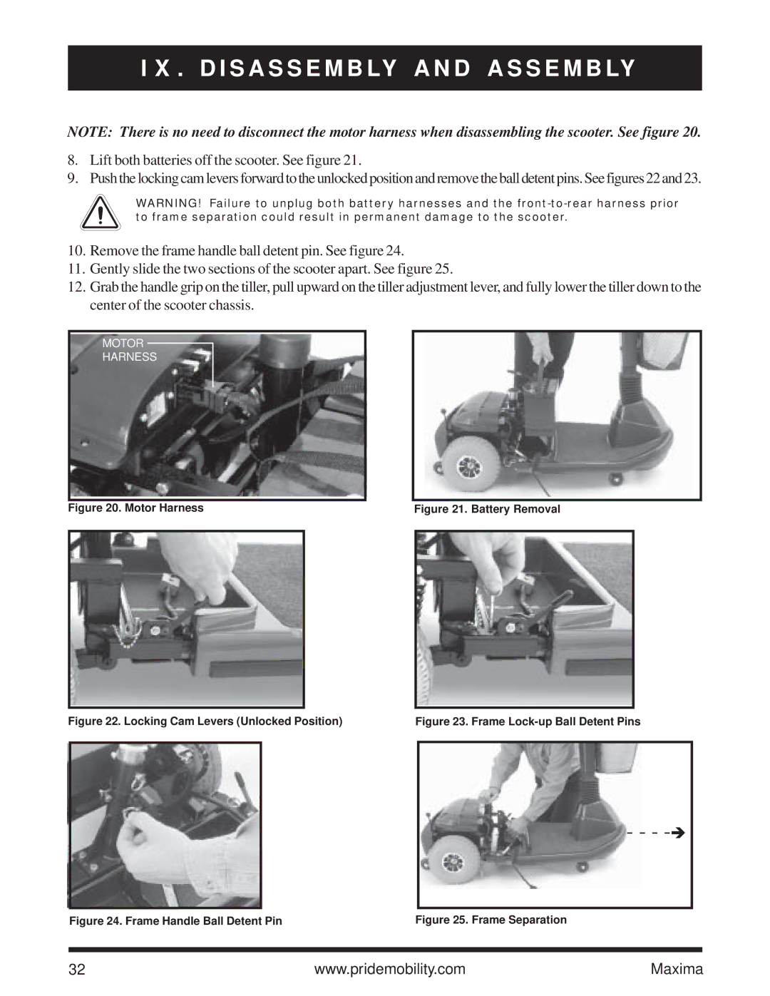 Pride Mobility Maxima owner manual Motor Harness 