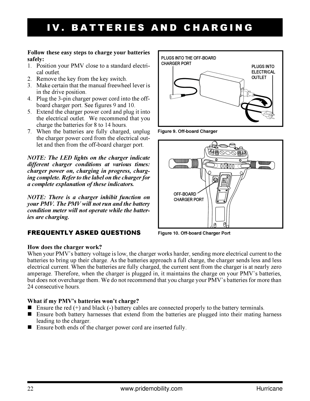 Pride Mobility PMV5001 manual Follow these easy steps to charge your batteries safely, How does the charger work? 