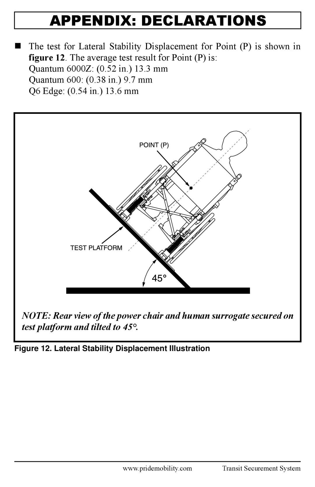 Pride Mobility Q6 Edge, Quantum 6000Z manual Appendix Declarations 