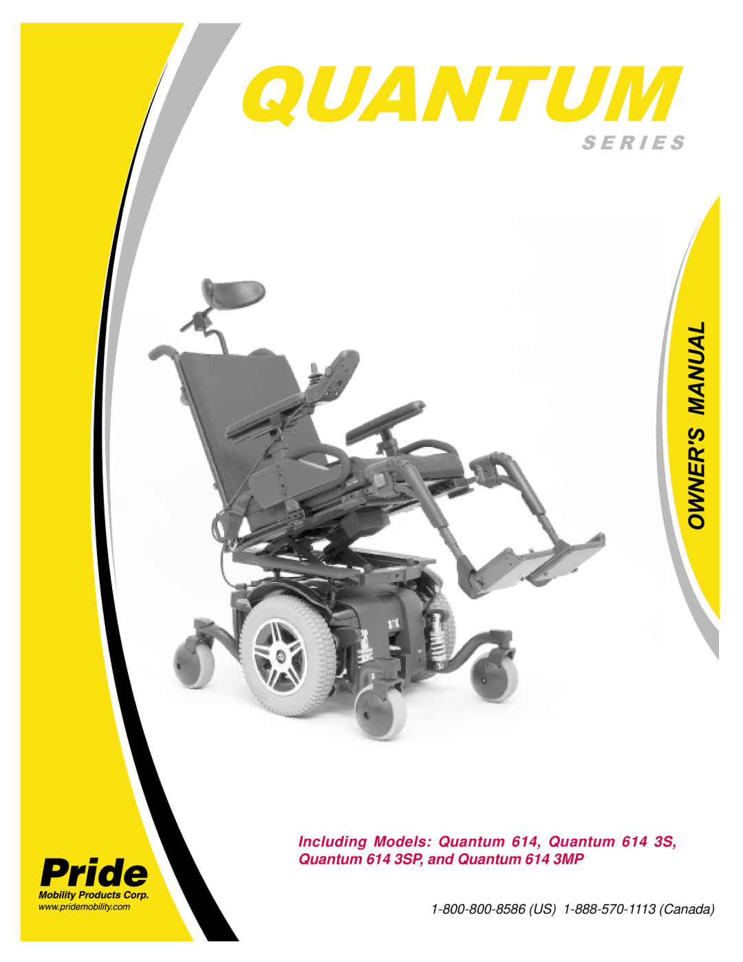 Pride Mobility Quantum 614 3SP, Quantum 614 3MP manual 