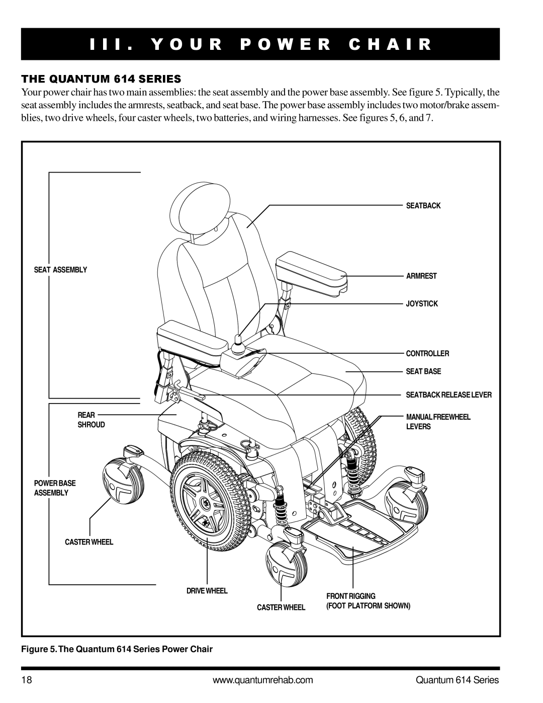 Pride Mobility Quantum 614 3MP, Quantum 614 3SP manual I . Y O U R P O W E R C H a I R, Quantum 614 Series 