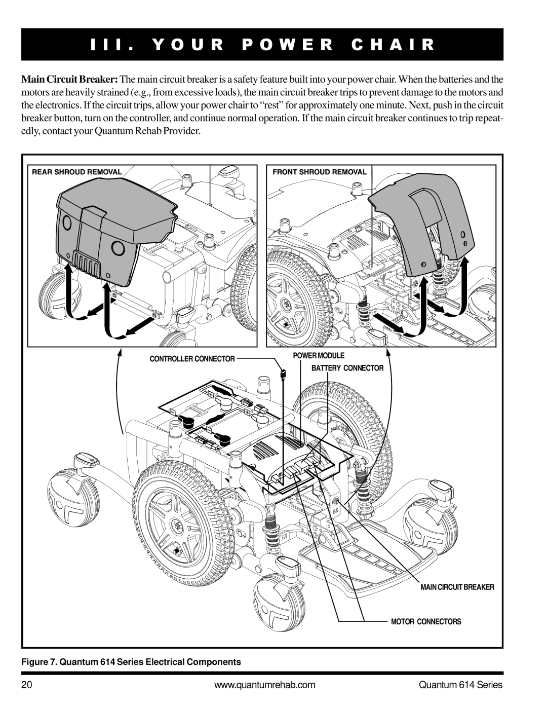 Pride Mobility Quantum 614 3SP, Quantum 614 3MP manual Quantum 614 Series Electrical Components 