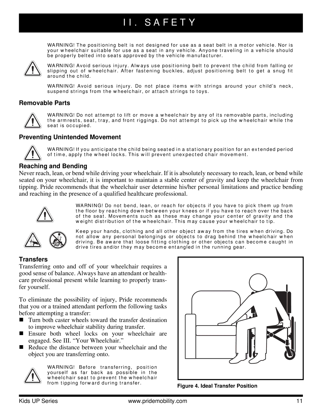 Pride Mobility Rock 2, Rock 3, Fast manual Transfers, Ideal Transfer Position 