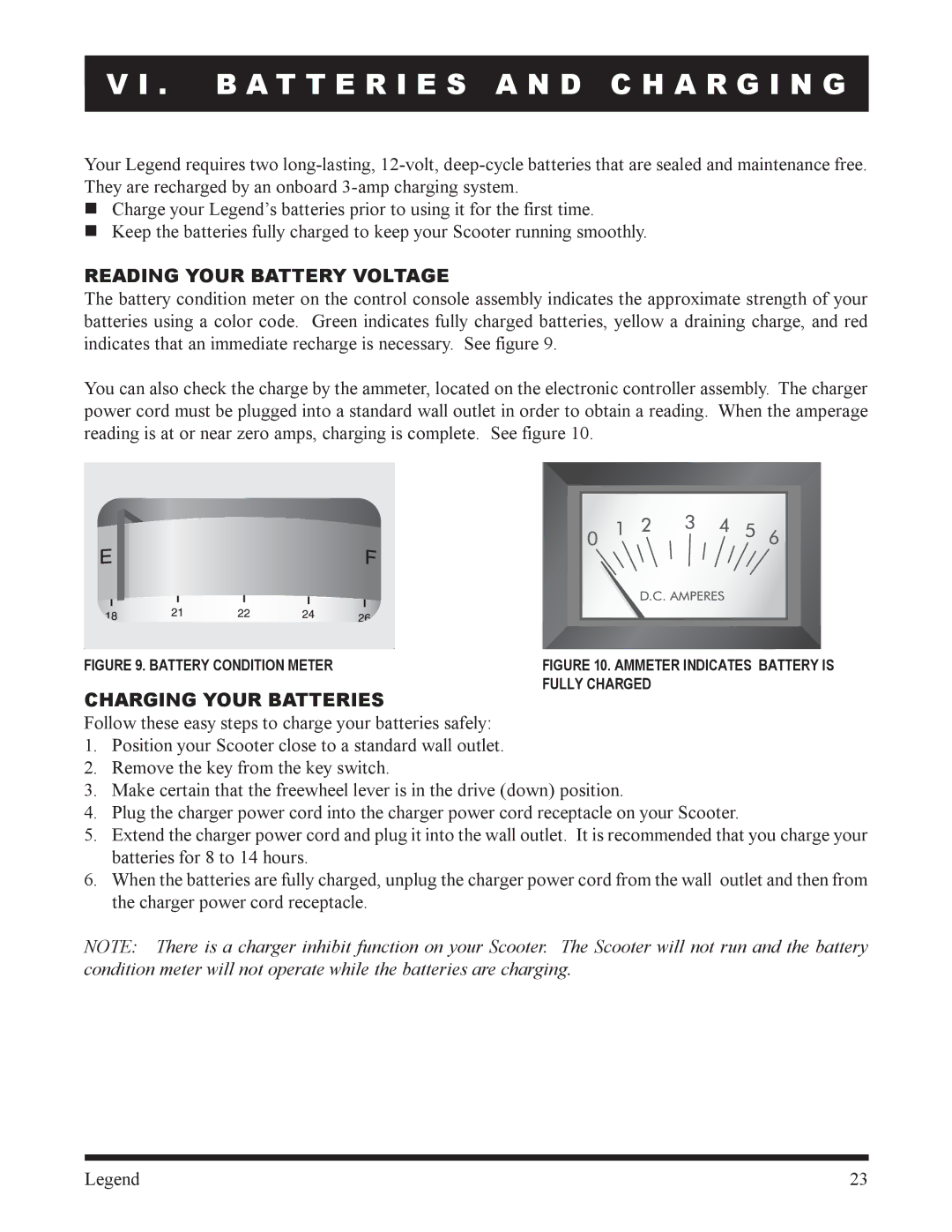 Pride Mobility SC300, SC340 B a T T E R I E S a N D C H a R G I N G, Reading Your Battery Voltage, Charging Your Batteries 