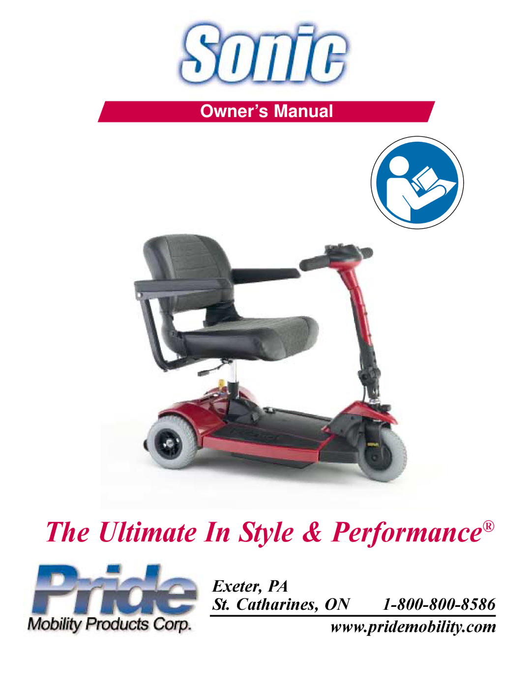 Pride Mobility SC3450 owner manual Ultimate In Style & Performance 