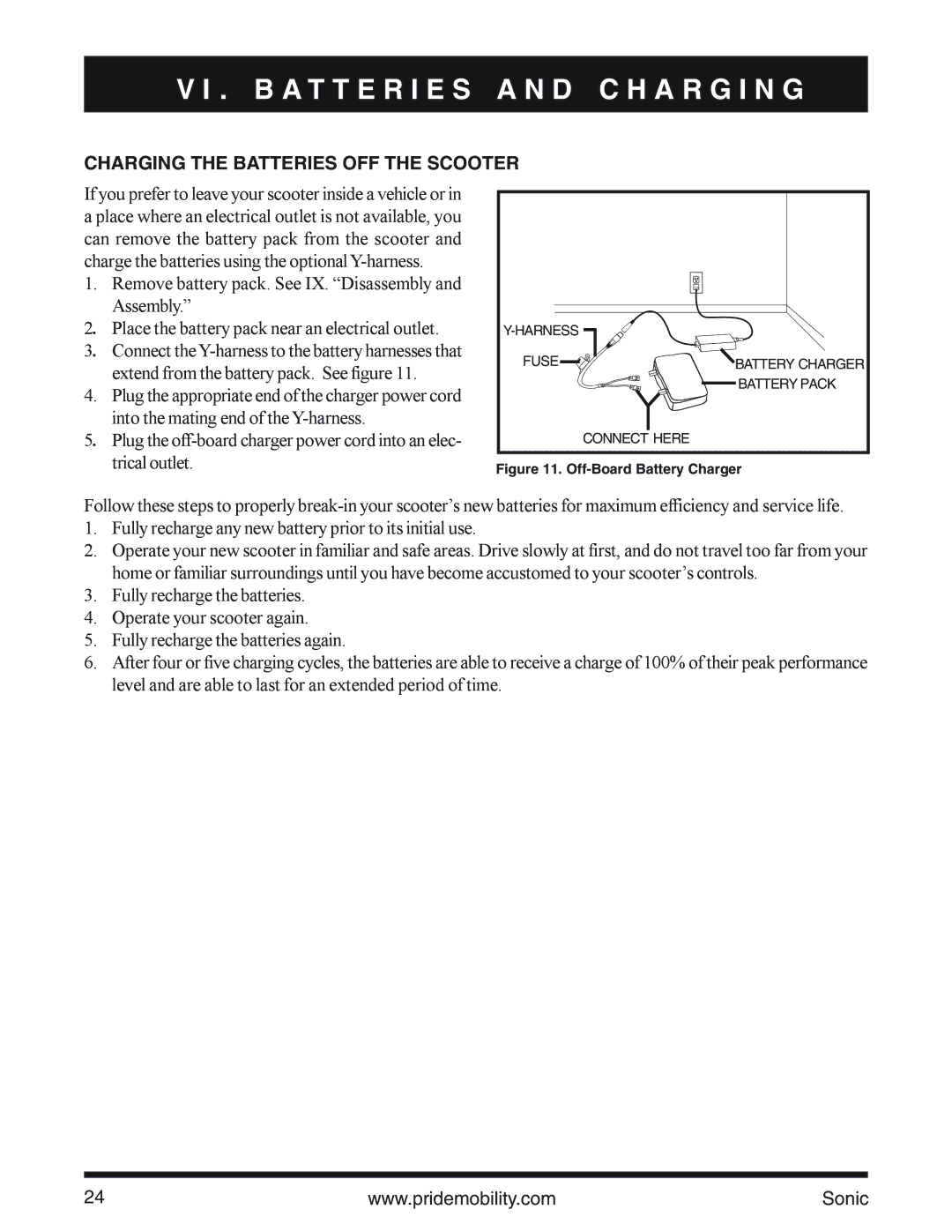 Pride Mobility SC3450 owner manual Charging the Batteries OFF the Scooter 