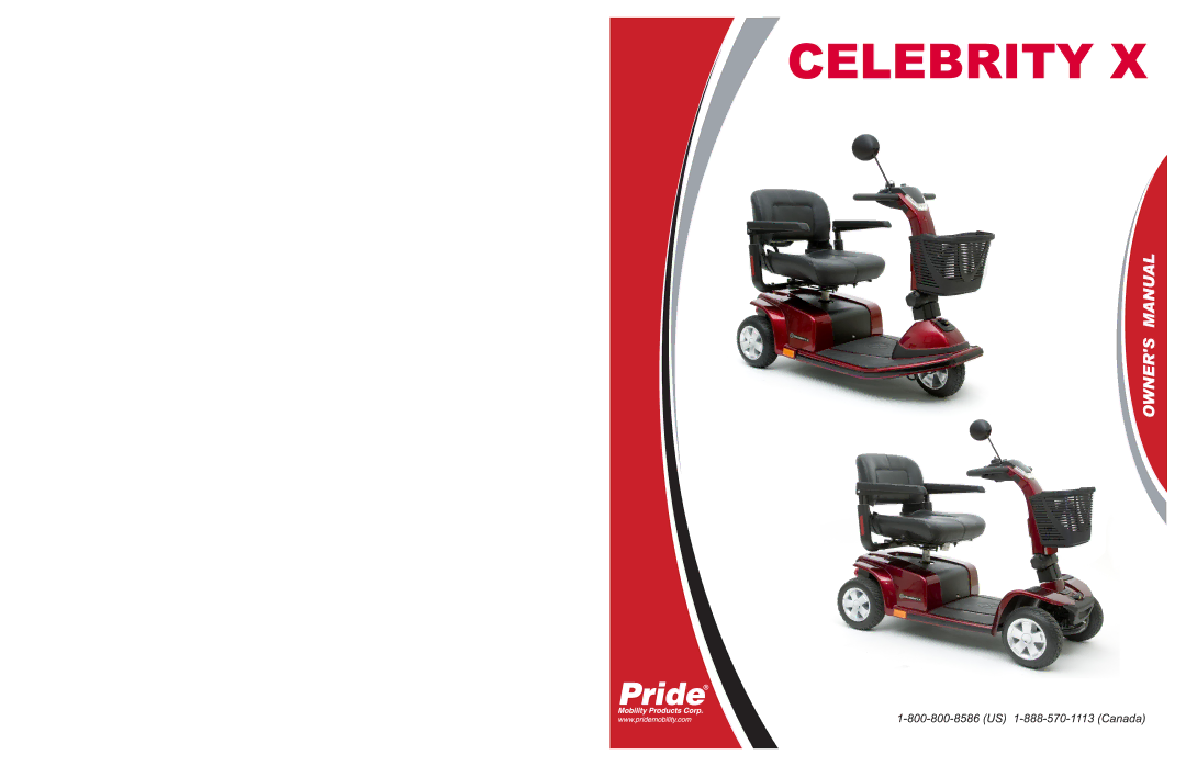 Pride Mobility SC4001, SC4401 manual Celebrity 