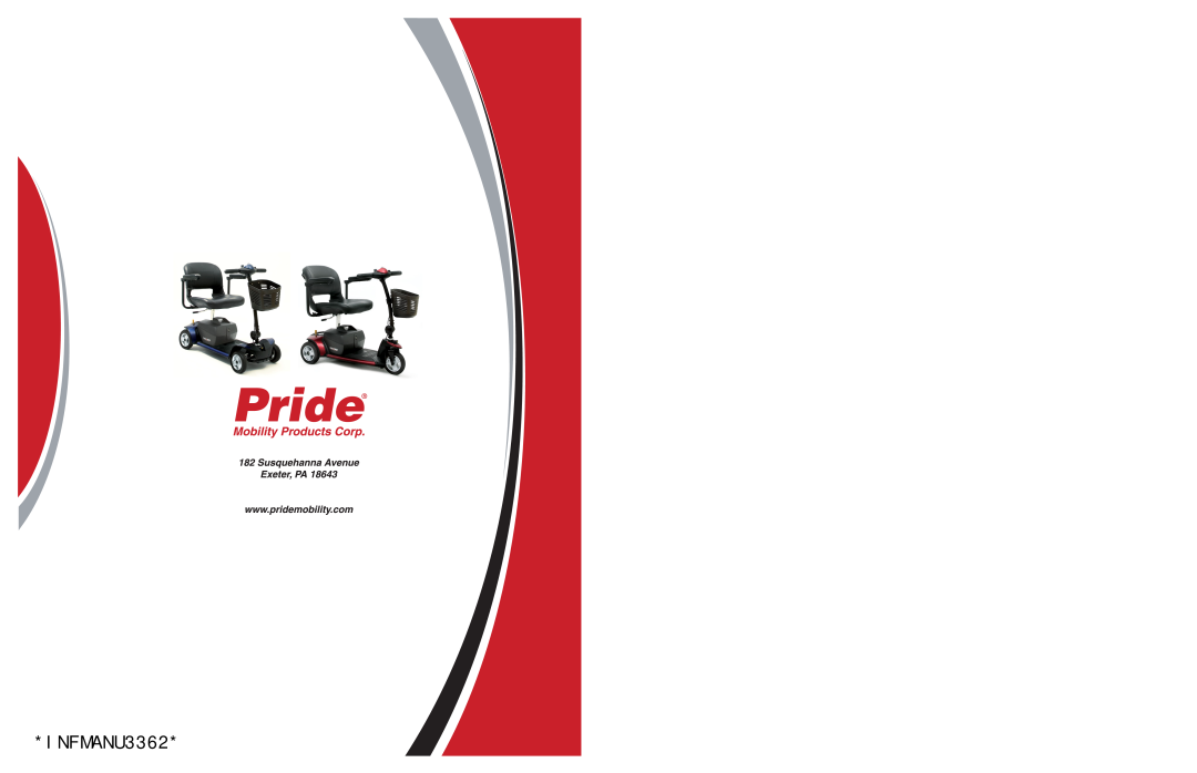Pride Mobility SC40E, SC44E manual INFMANU3362 