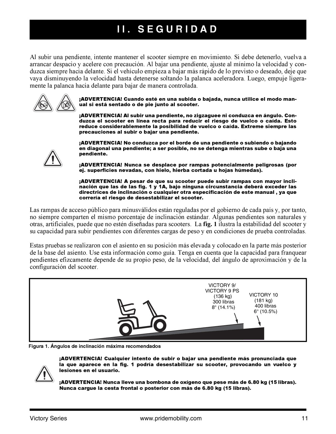 Pride Mobility SC610/SC710 manual Victory Victory 9 PS 