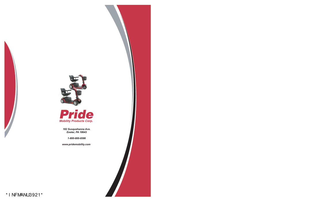 Pride Mobility SC610/SC710 manual INFMANU3921 