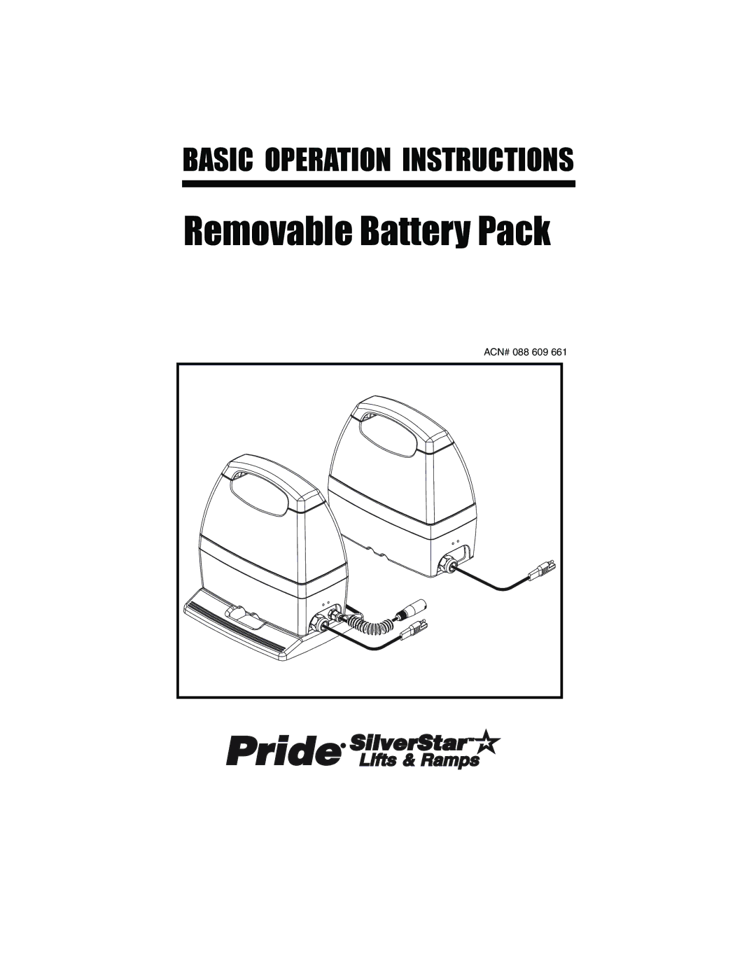 Pride Mobility SilverStar manual Removable Battery Pack 