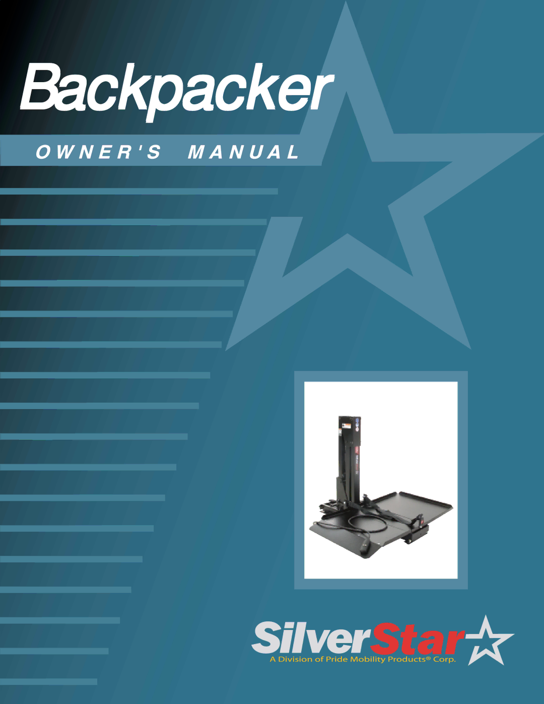 Pride Mobility Wheelchair/Scooter Lift manual Backpacker 