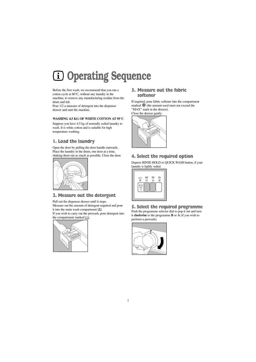 Prima Donna Designs LPR 710 manual Operating Sequence 