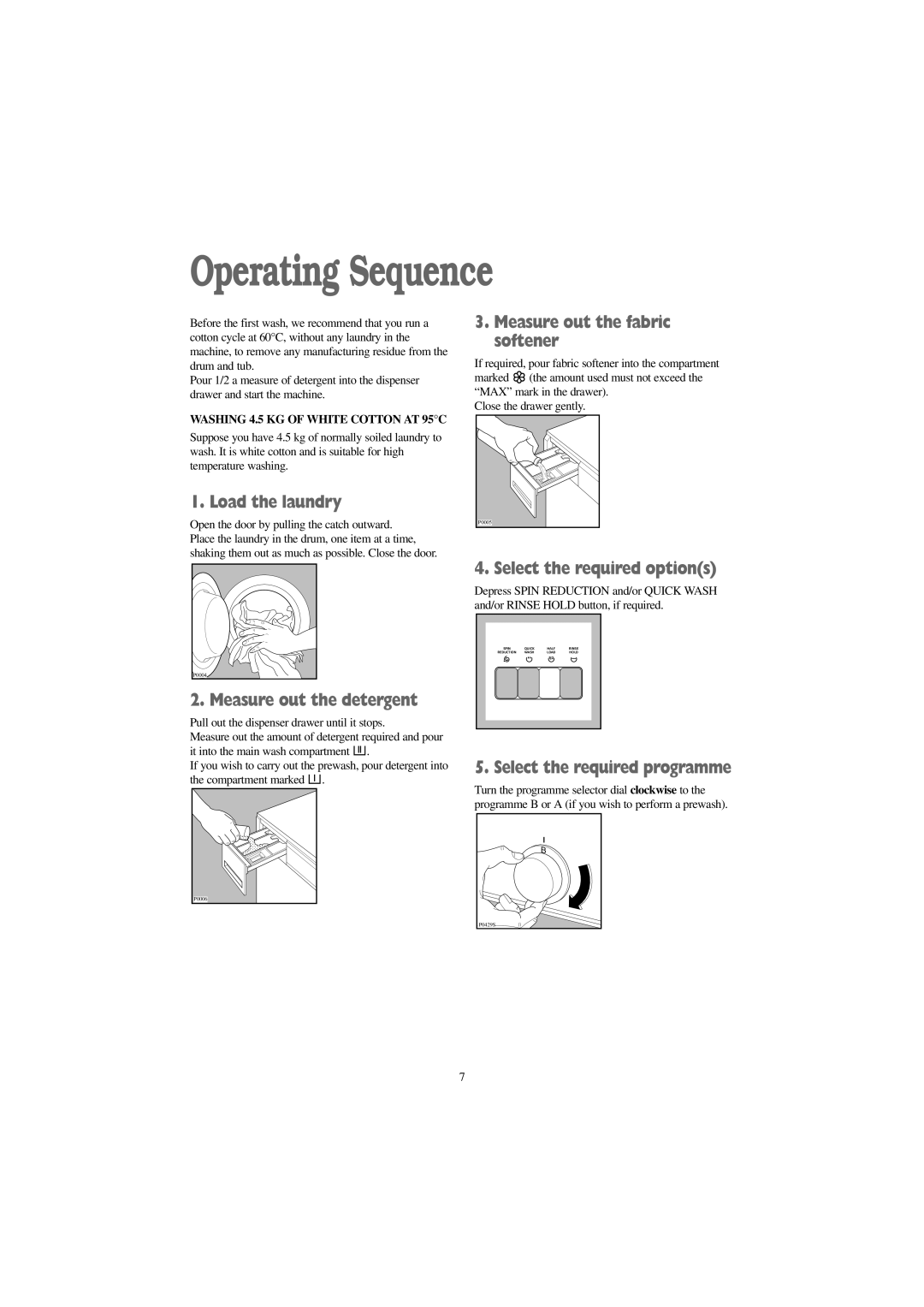 Prima Donna Designs LPR 720 manual Operating Sequence 