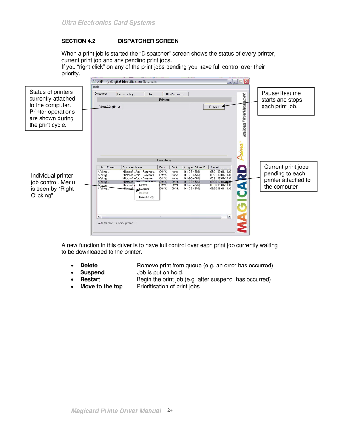 Prima ID Card Printer manual Delete 