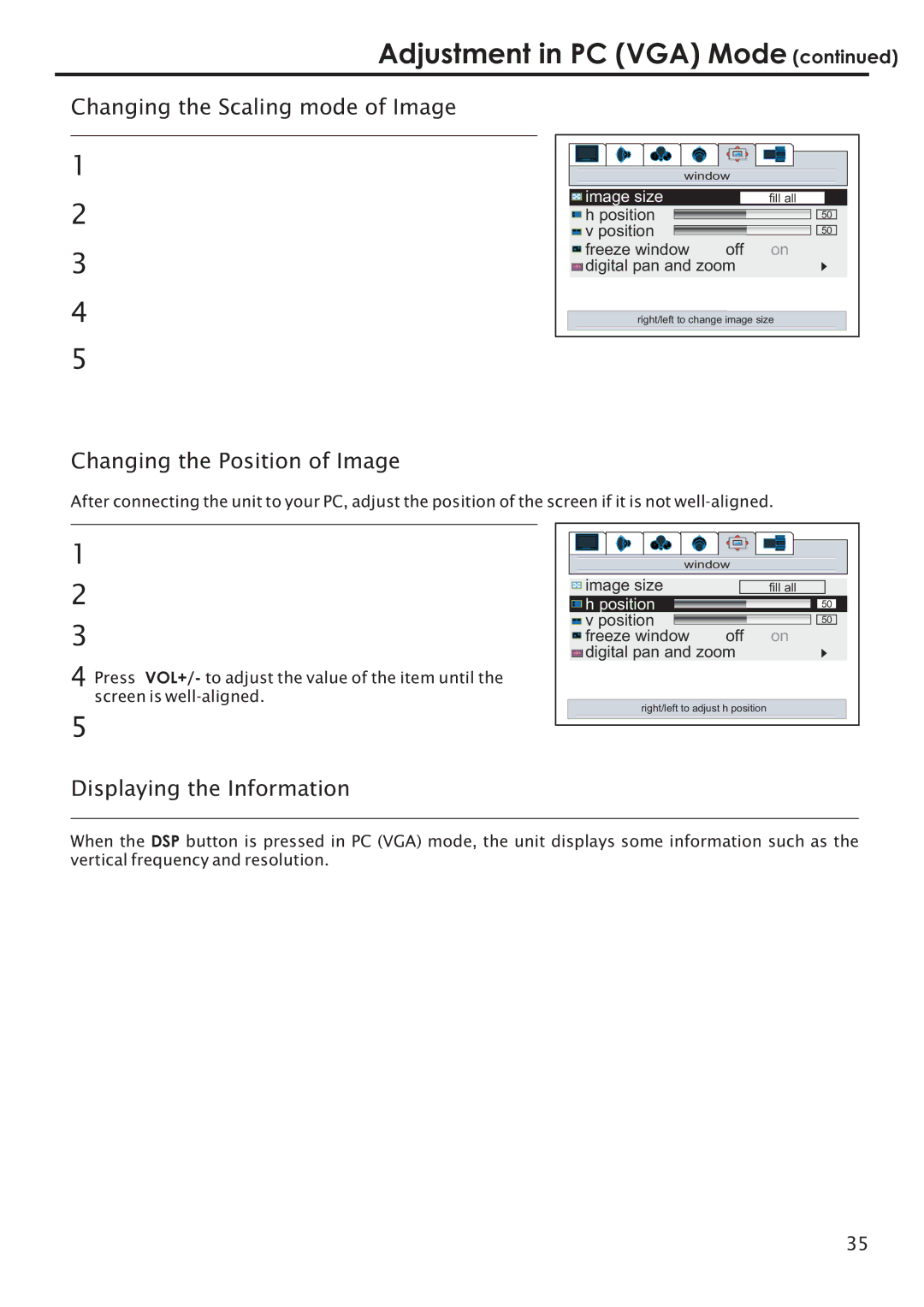 Primate Systems PDP TV manual Displaying the Information 