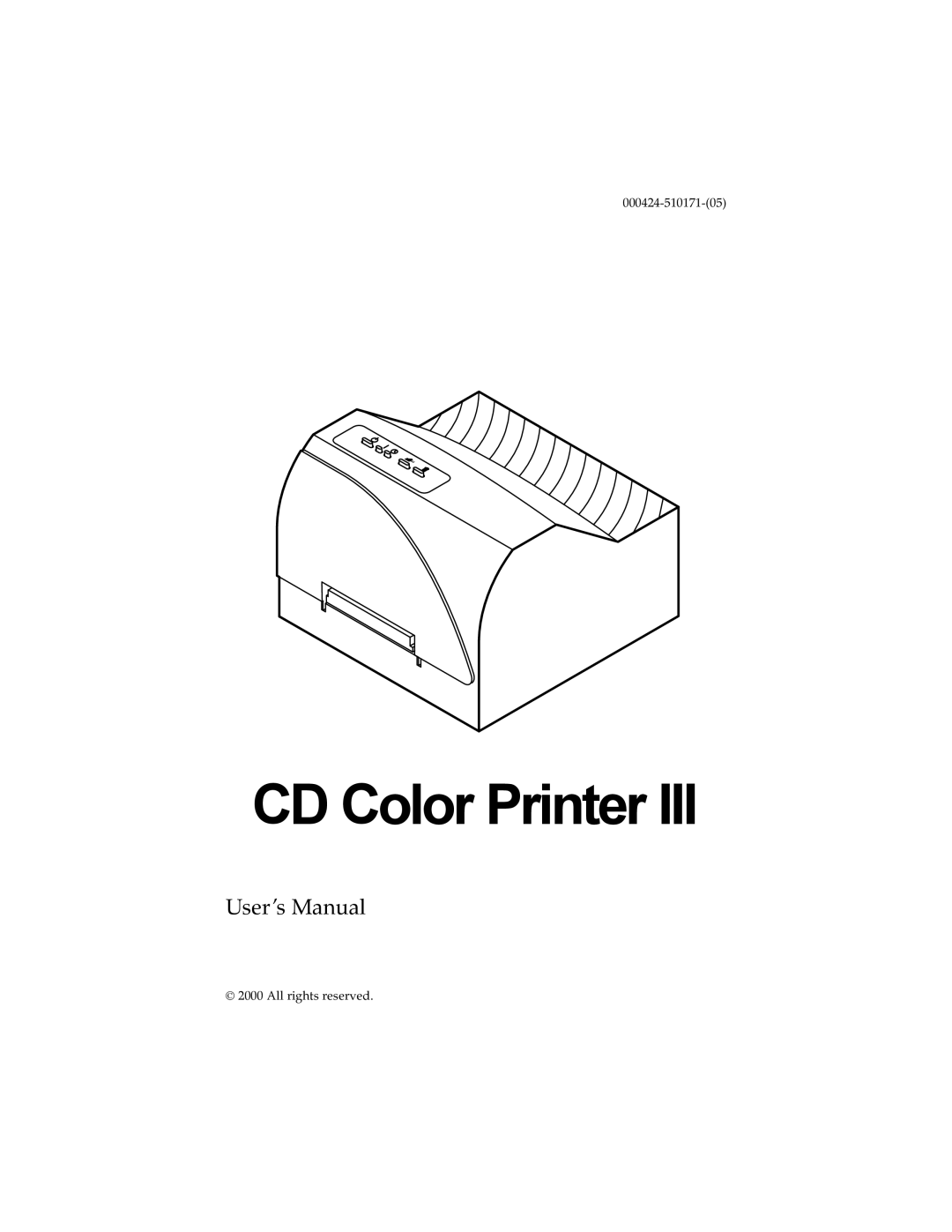 Primera Technology 000424-510171-(05) manual CD Color Printer 