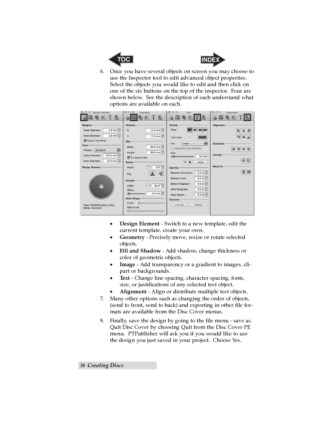 Primera Technology 032910-511262 user manual Creating Discs, Index 