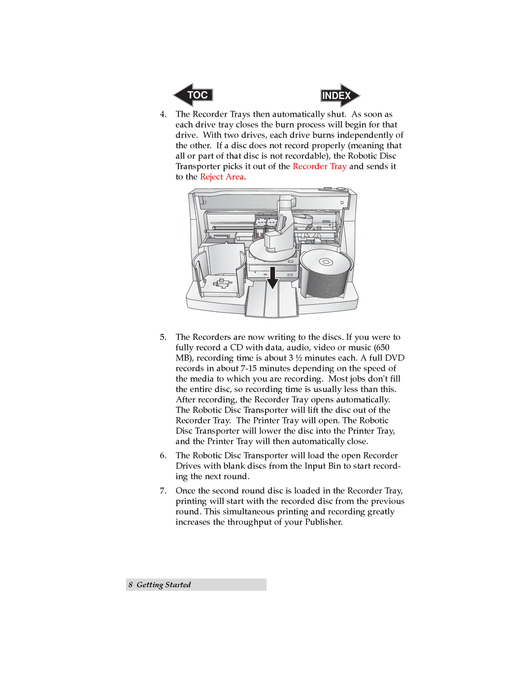 Primera Technology 032910-511262 user manual Toc 