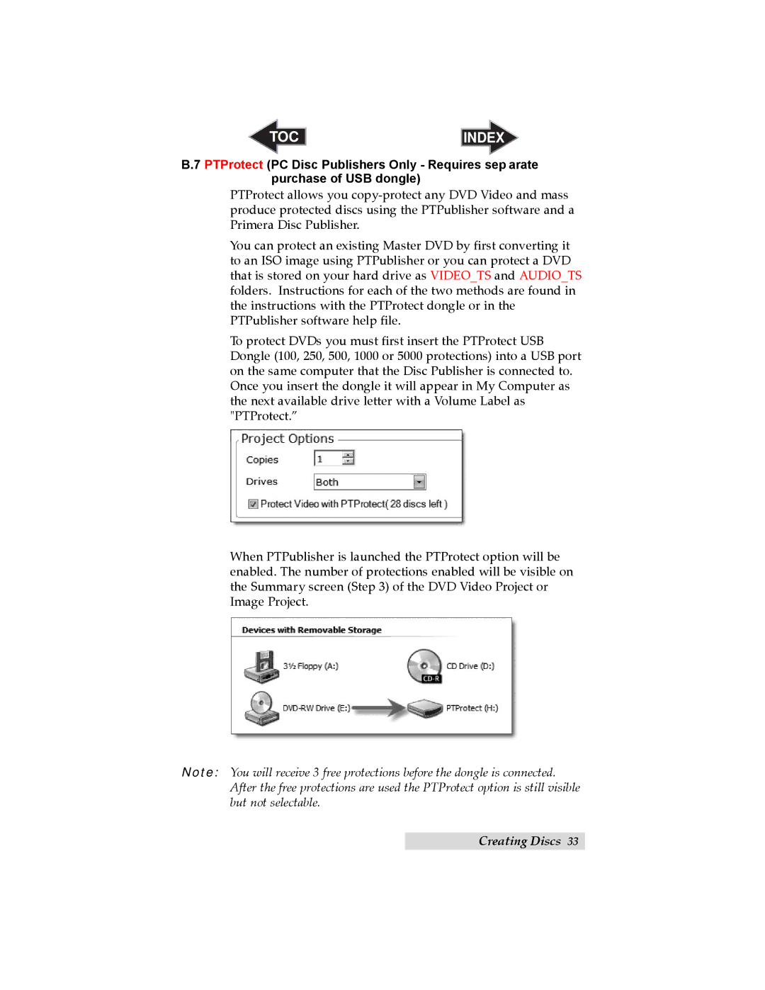 Primera Technology 032910-511262 user manual Toc 