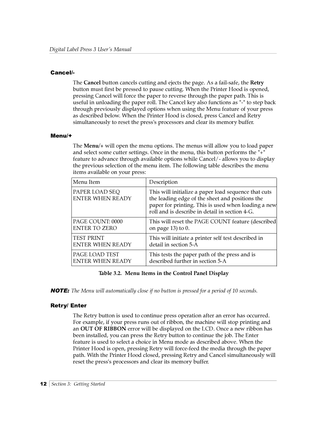 Primera Technology 510212 manual Cancel 