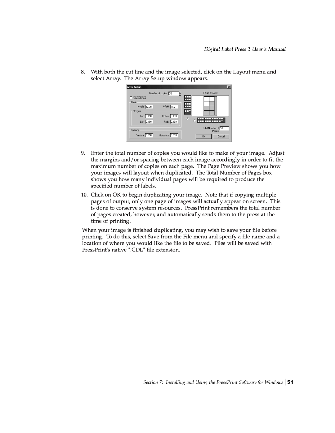 Primera Technology 510212 manual Digital Label Press 3 User’s Manual 