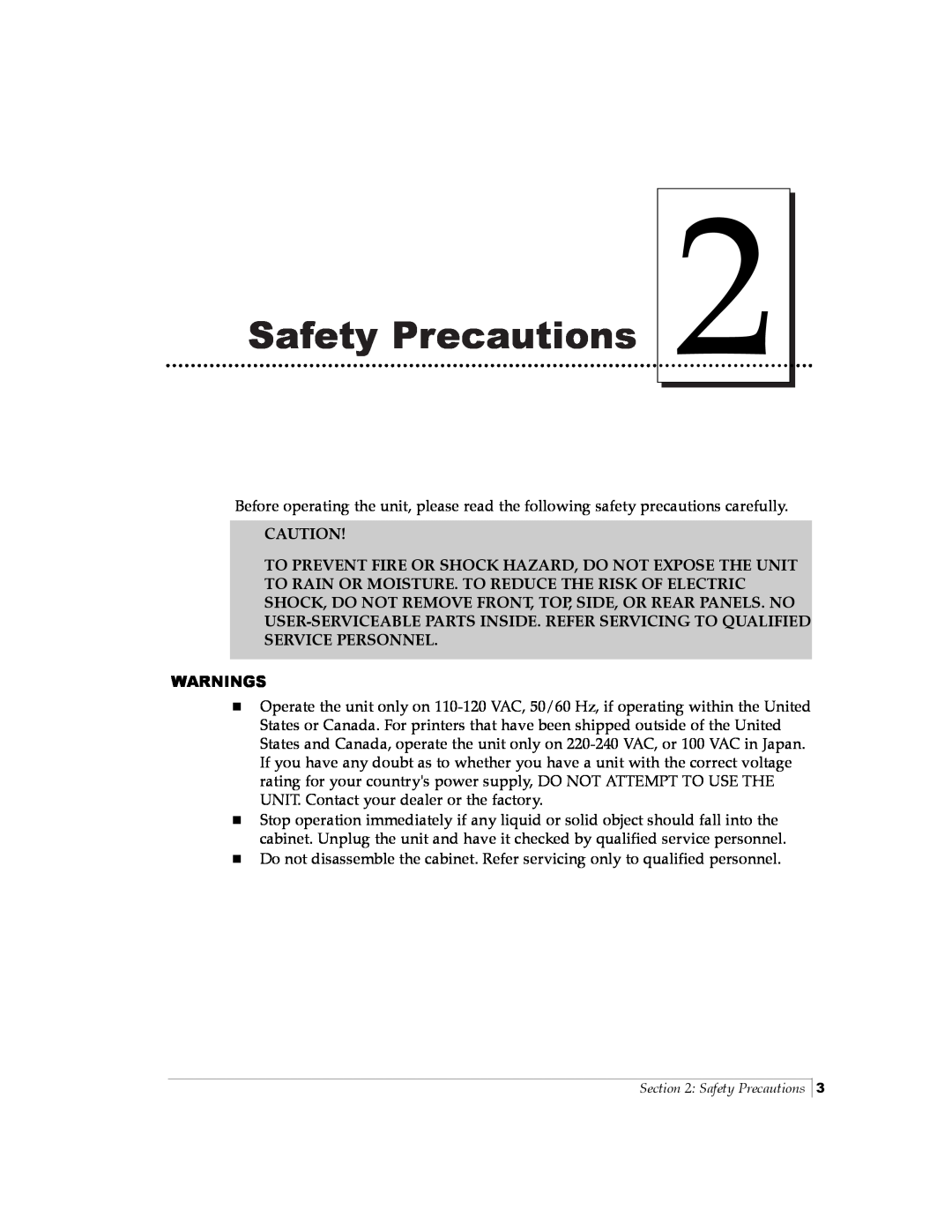 Primera Technology 510212 manual Safety Precautions, Warnings 