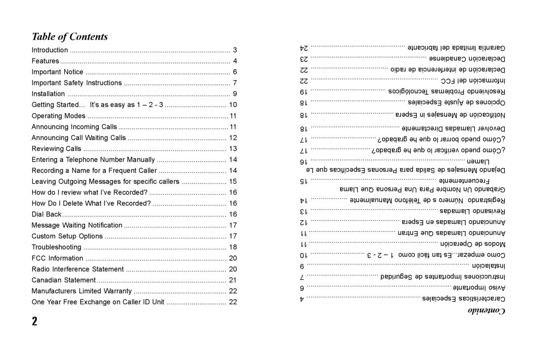 Primera Technology 9900CW manual Table of Contents 