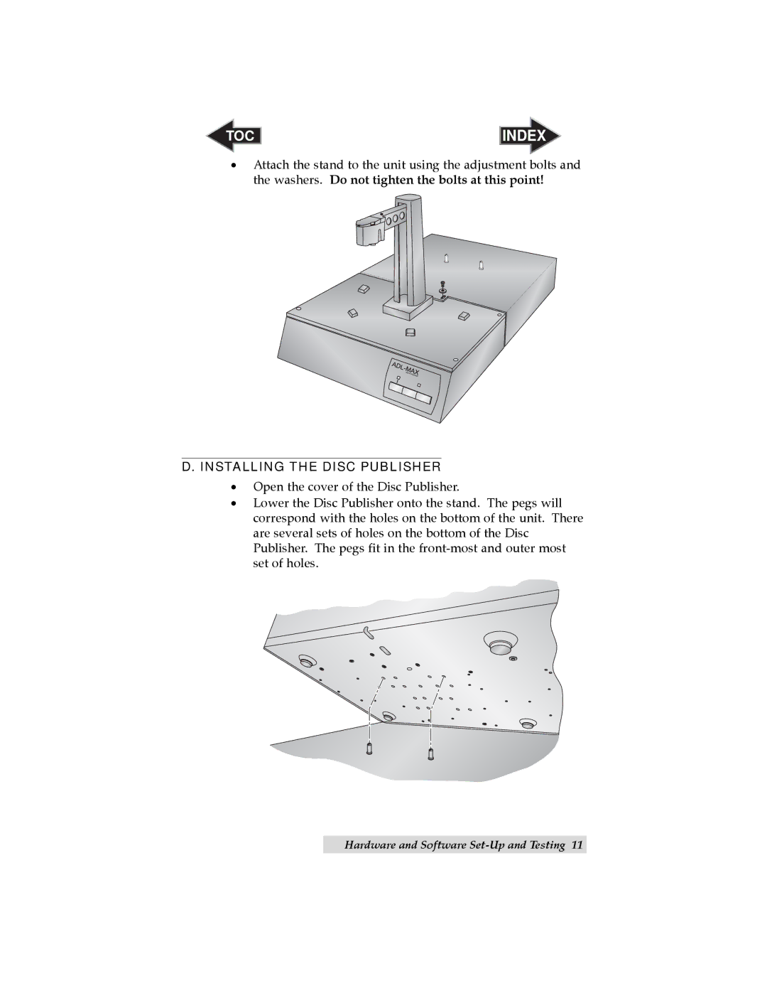 Primera Technology ADL-MAX user manual Installing the Disc Publisher 