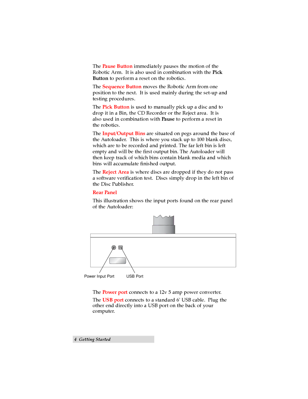 Primera Technology ADL-MAX user manual Rear Panel 