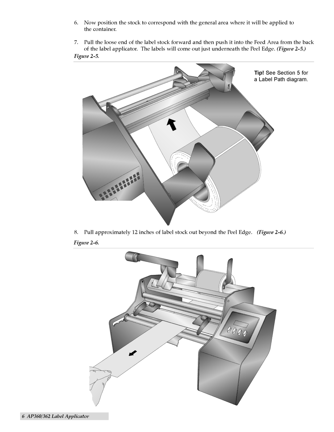 Primera Technology AP360, 74293R, AP362 quick start Tip! See for a Label Path diagram 