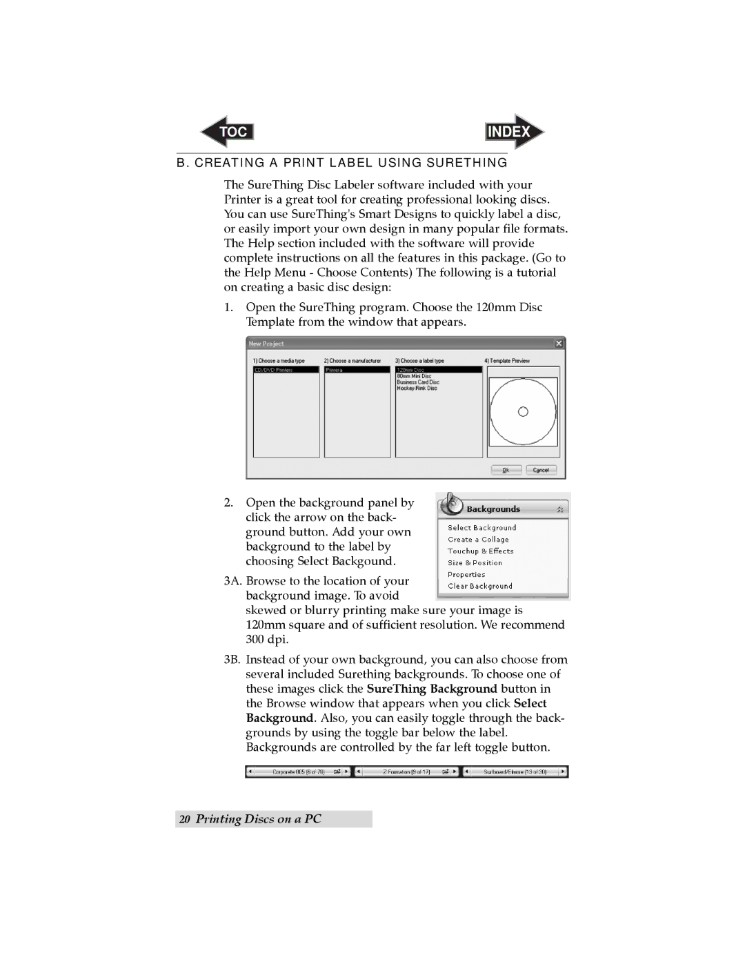 Primera Technology Automated Optical Disc Printing System user manual Creating a Print Label Using Surething 