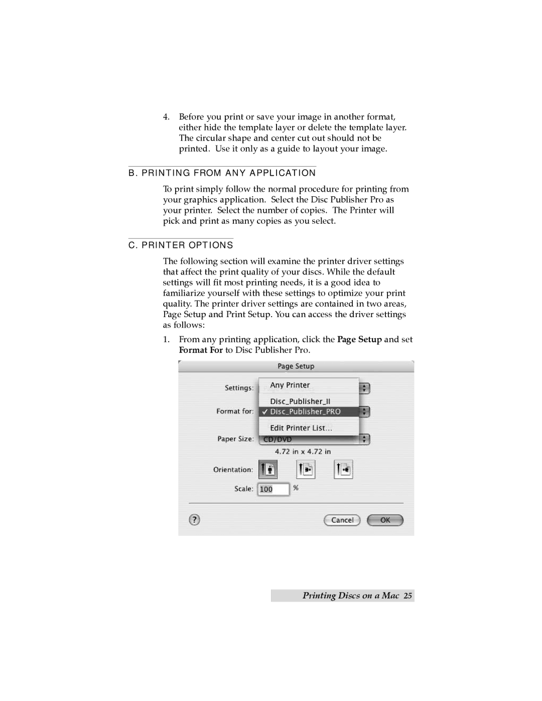 Primera Technology Automated Optical Disc Printing System user manual Printing from ANY Application, Printer Options 