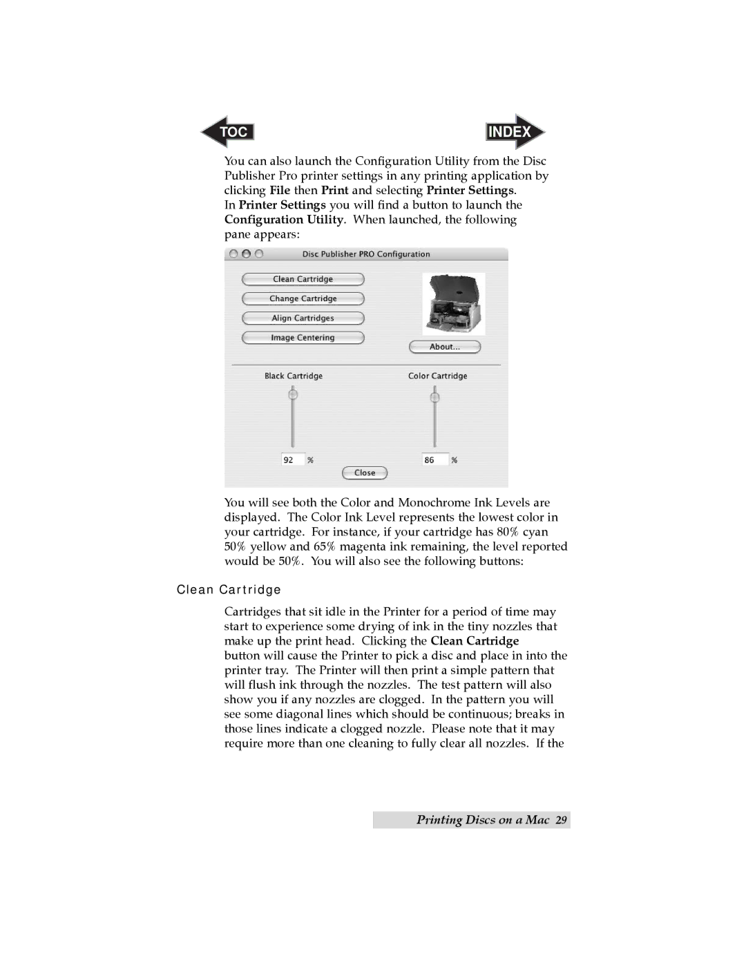 Primera Technology Automated Optical Disc Printing System user manual Clean Cartridge 