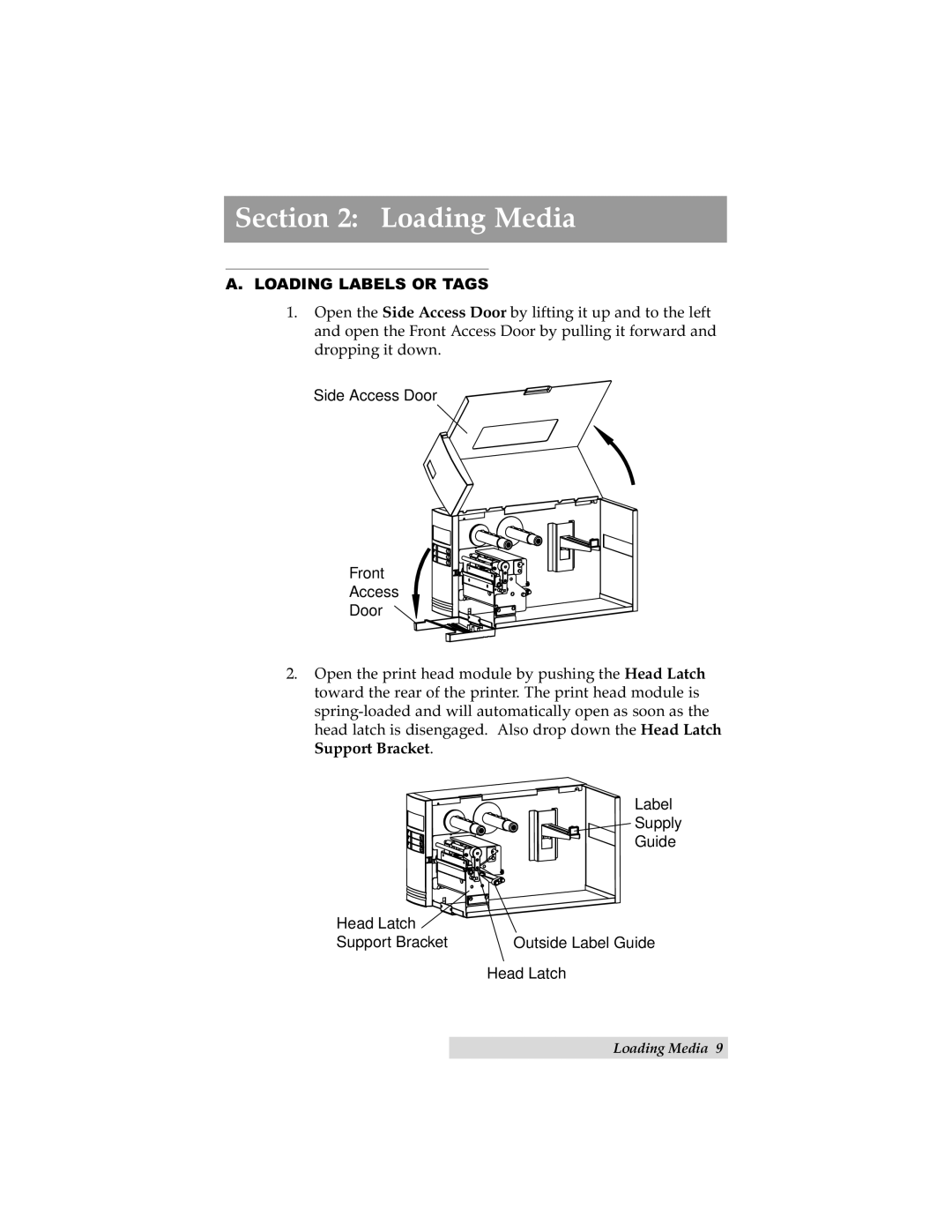 Primera Technology C-1000P manual Loading Media, Loading Labels or Tags 