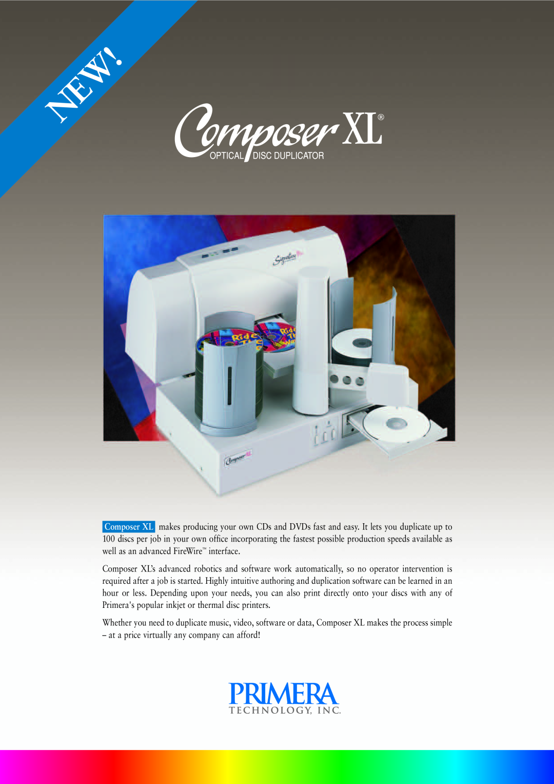 Primera Technology Composer XL manual at a price virtually any company can afford 