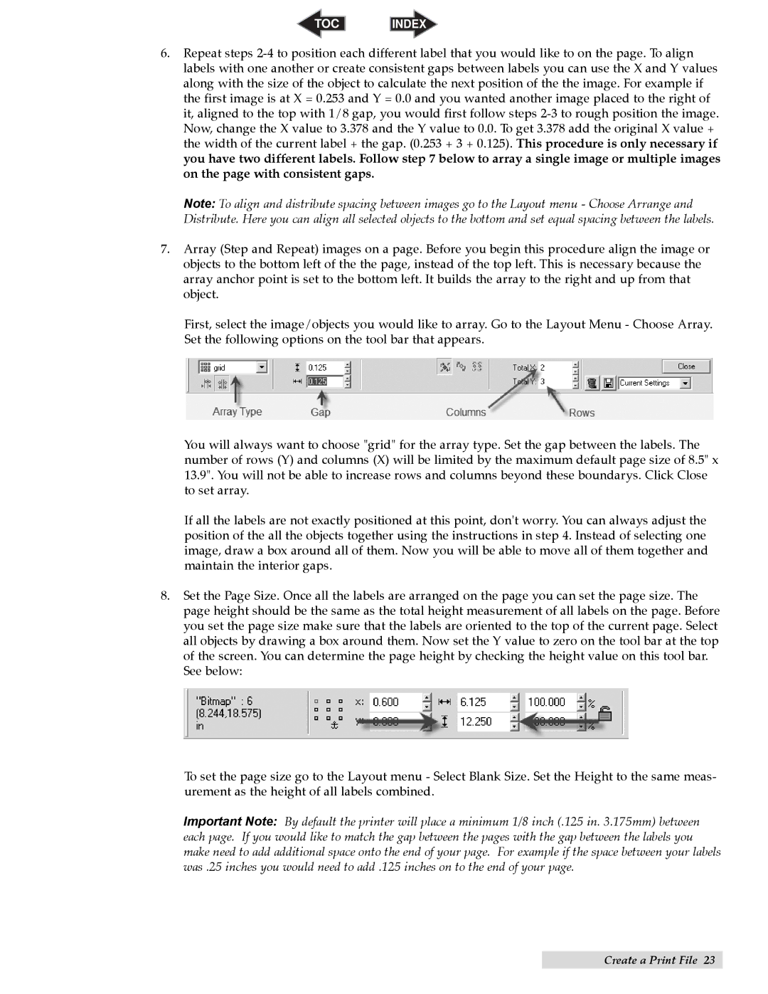 Primera Technology CX1200 specifications TOC Index 