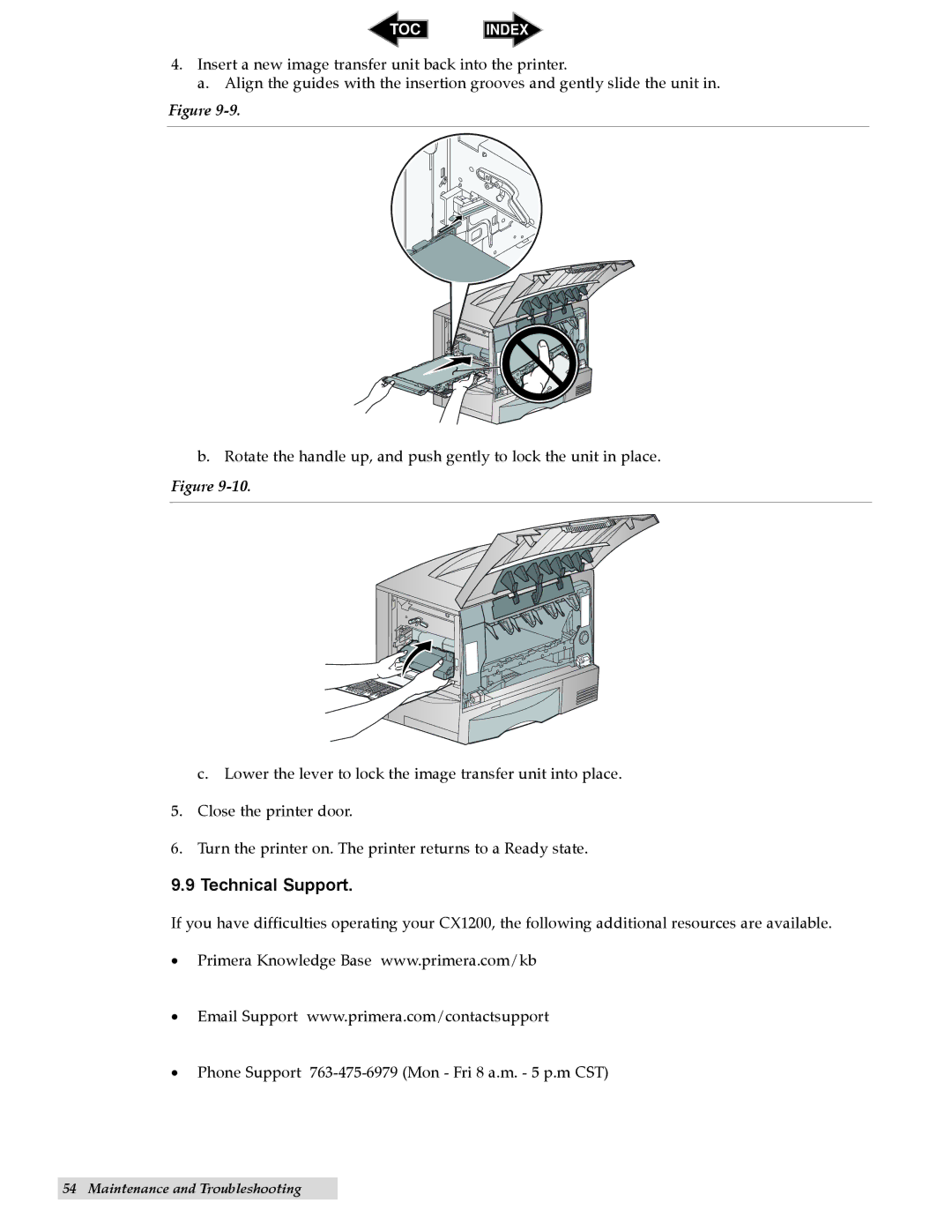 Primera Technology CX1200 specifications Technical Support 