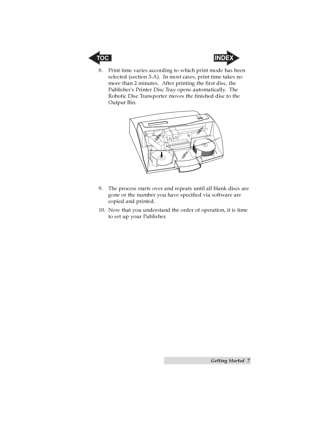 Primera Technology II user manual TOC Index 