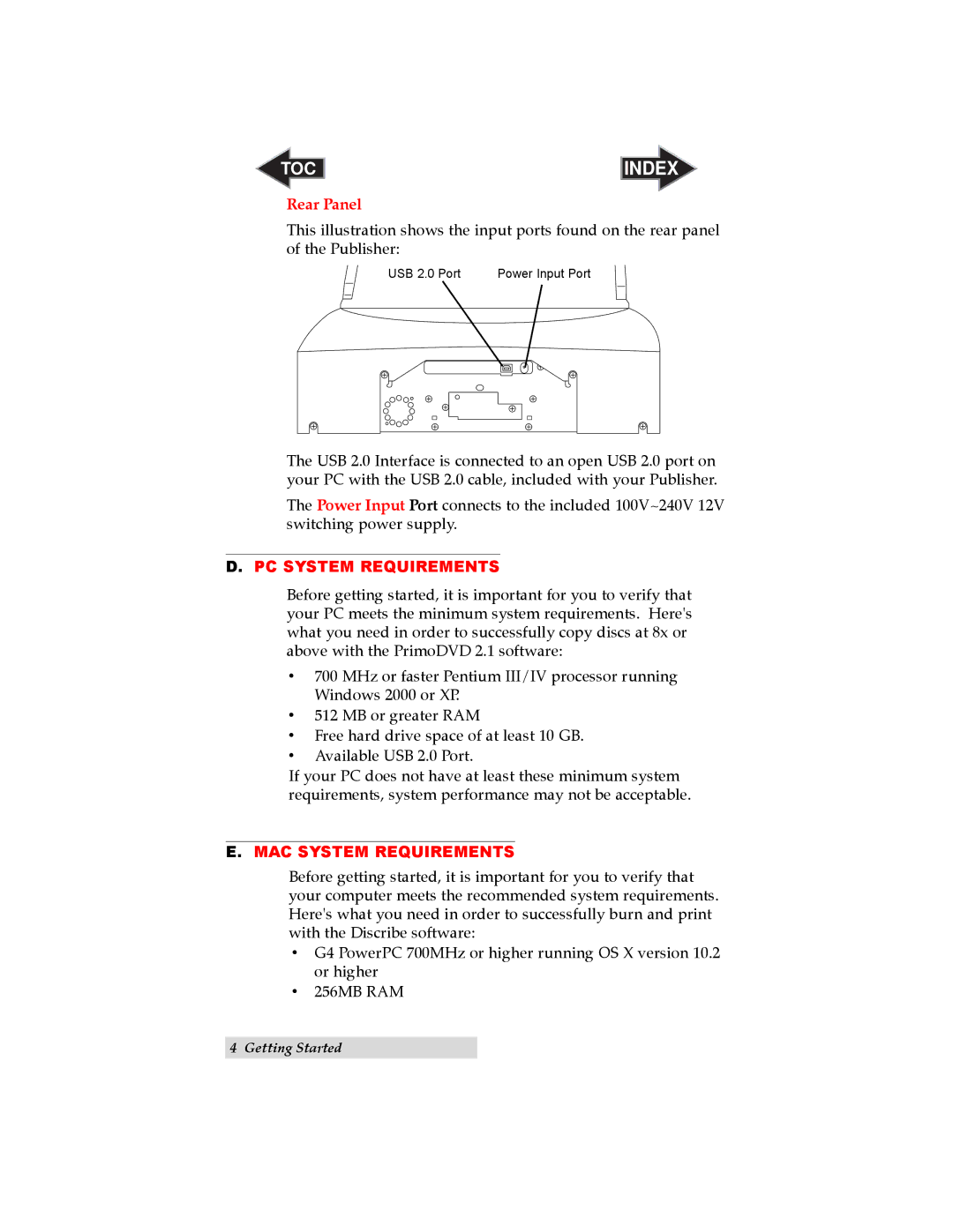 Primera Technology II user manual PC System Requirements 