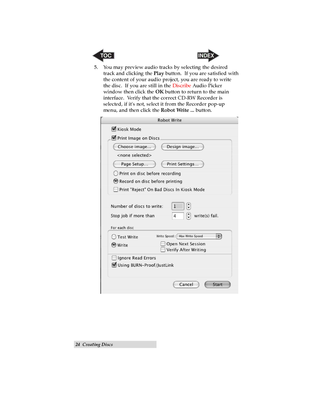 Primera Technology II user manual Toc 