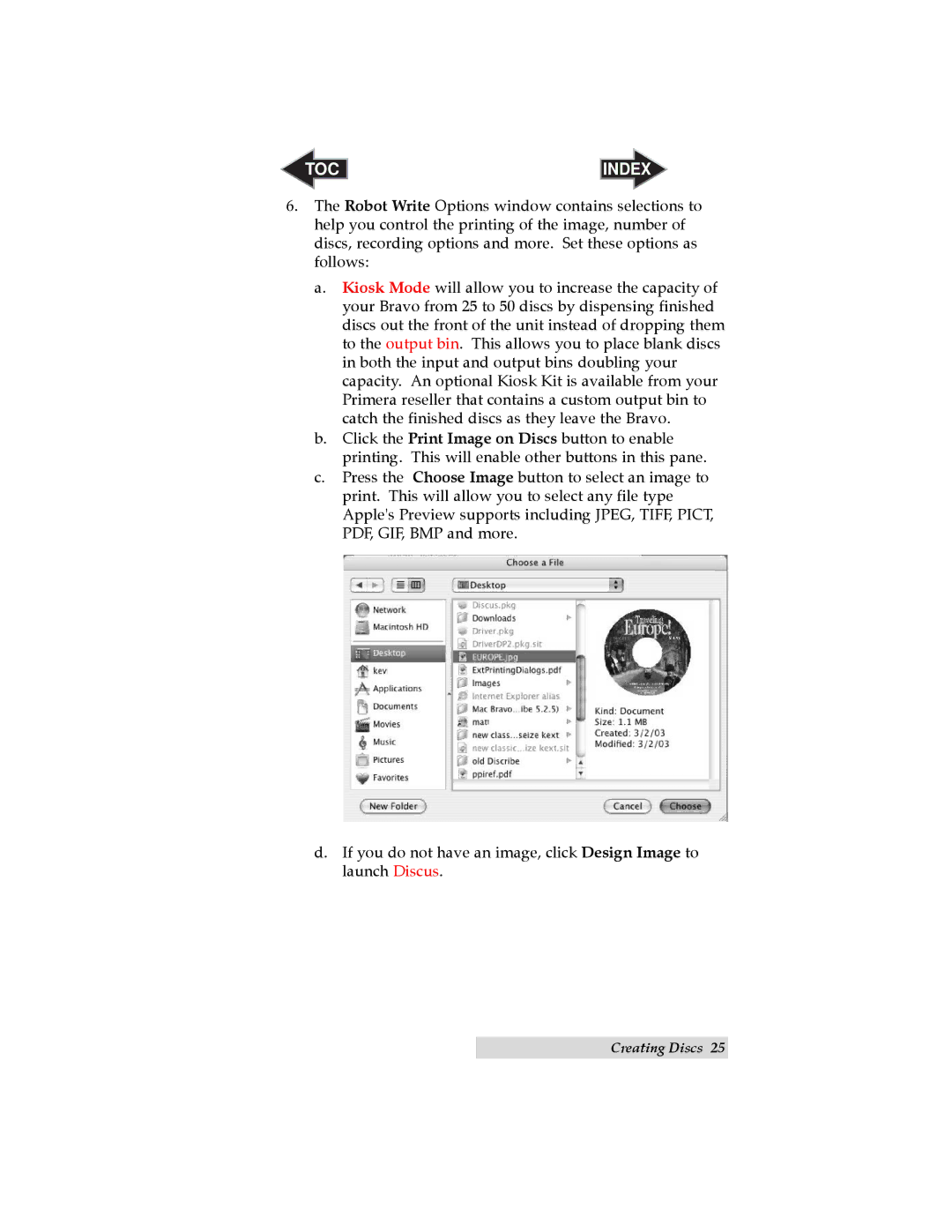 Primera Technology II user manual Toc 