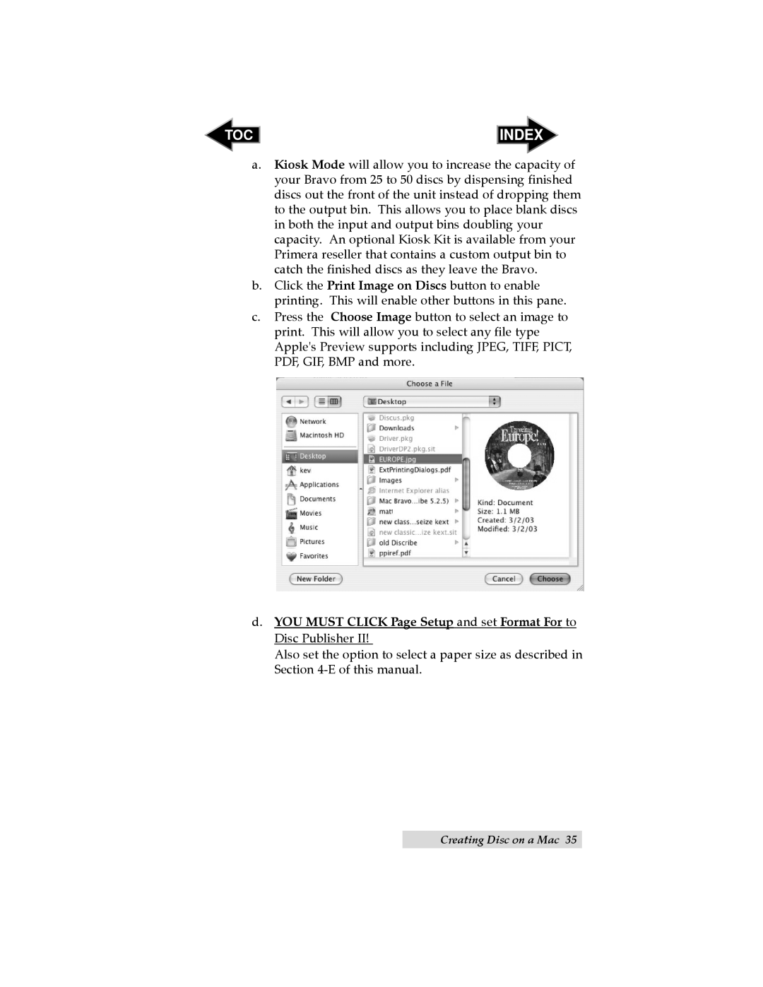 Primera Technology II user manual Index 