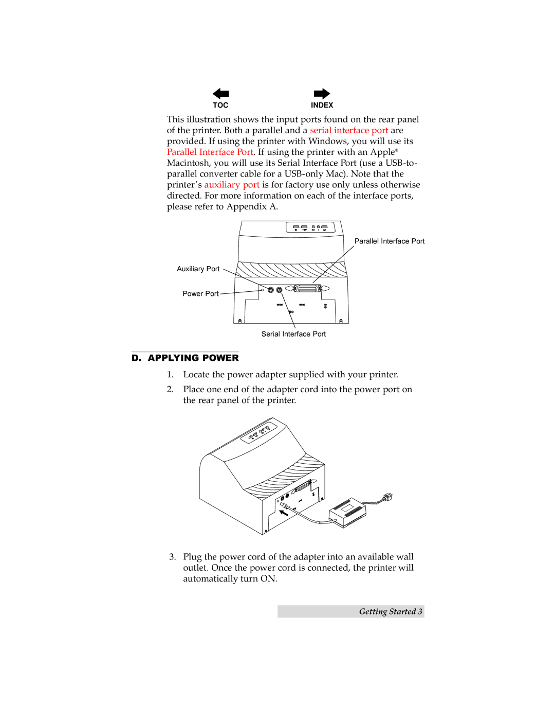 Primera Technology III manual Applying Power 